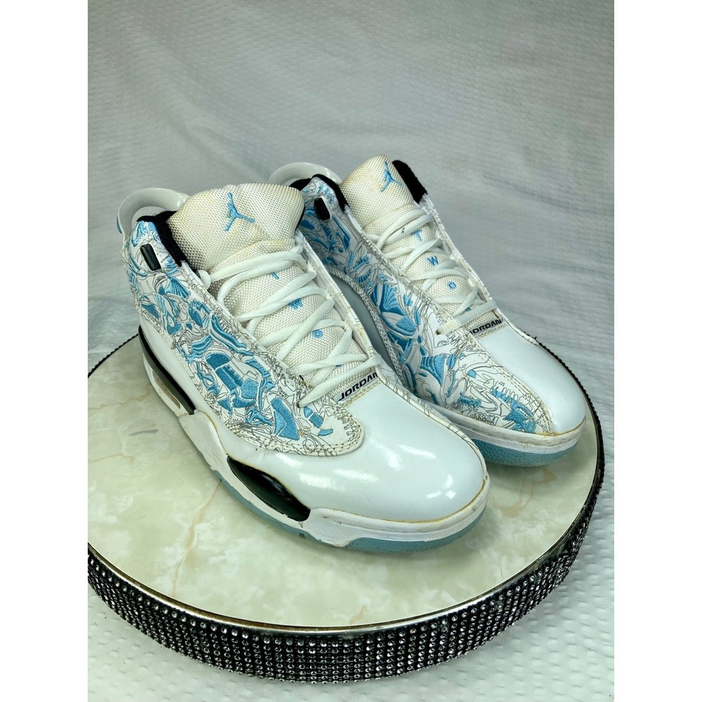 Jordan Dub Zero Laser Sneakers Mens 10.5 White University Blue Streetwear Shoes